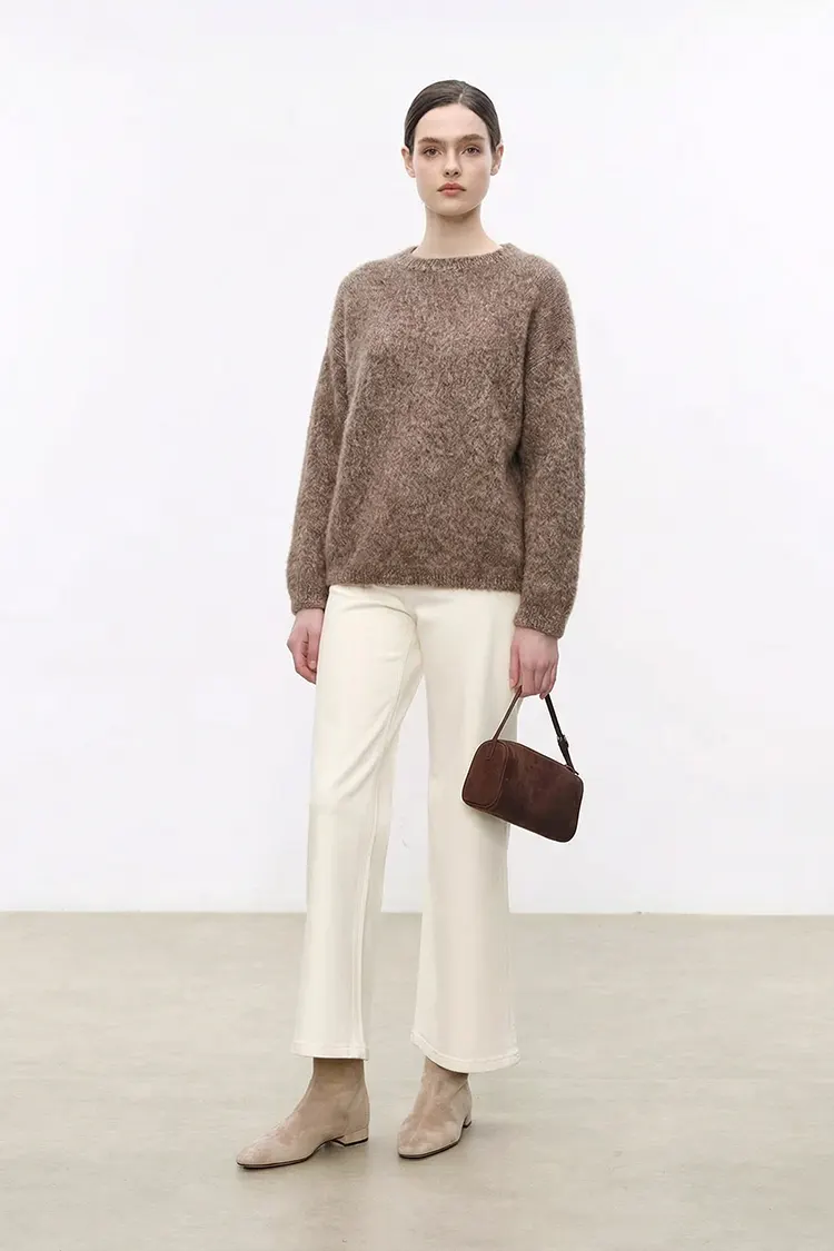 Women's Crew Neck Cashmere Sweater