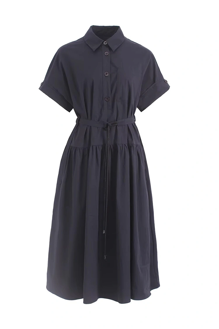 Robe de bureau chemise noire pour femmes