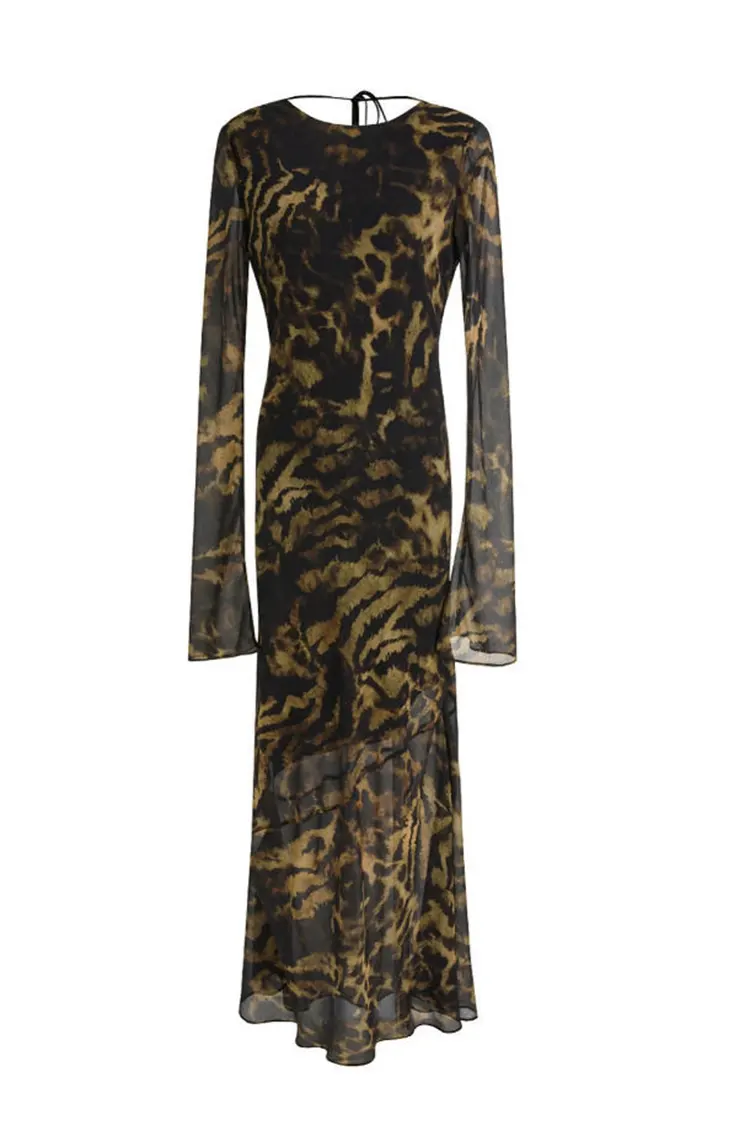 Robe à imprimé léopard pour femme